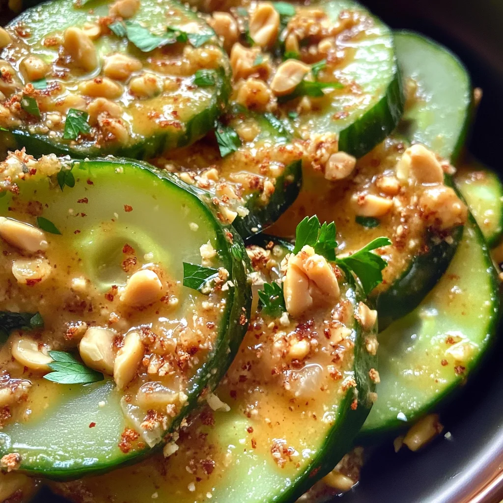 Cucumbers in Spicy Peanut Sauce