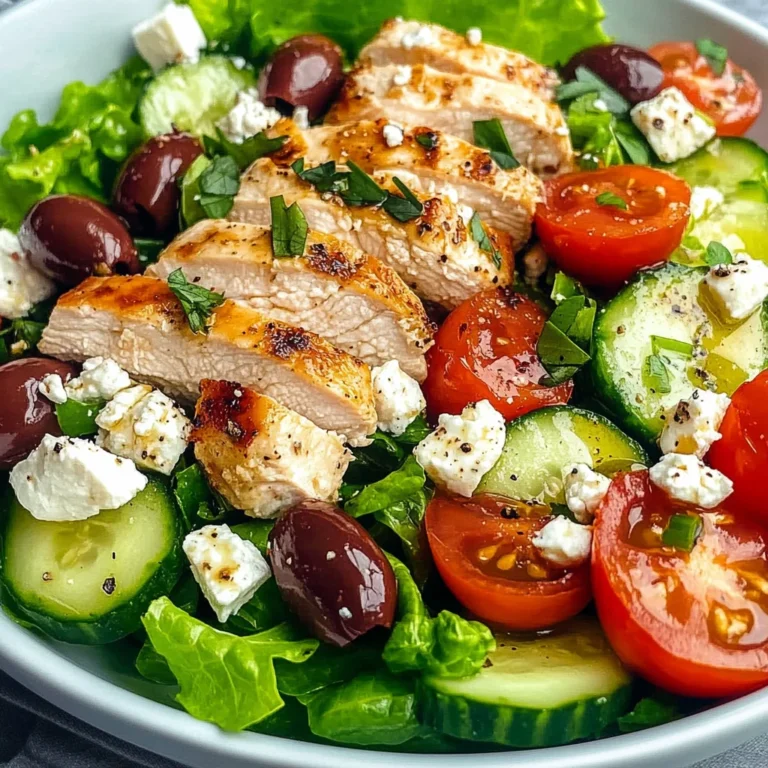 Easy Greek Salad with Chicken