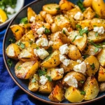 Greek Lemon Feta Roasted Potatoes