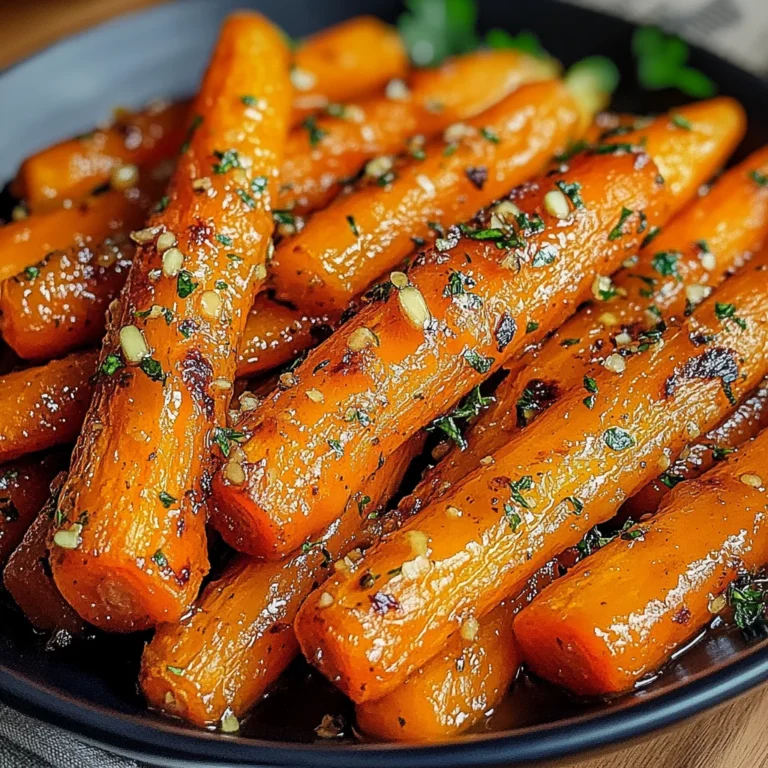 Honey Garlic Butter Roasted Carrots