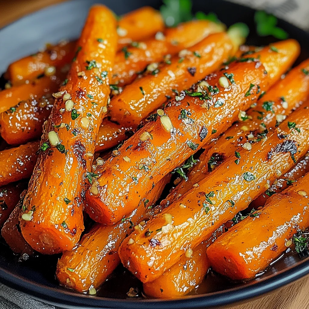 Honey Garlic Butter Roasted Carrots