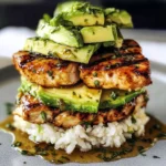 Honey Lime Chicken & Avocado Rice Stack