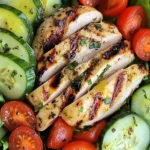 Lemon Herb Grilled Chicken Avocado Salad