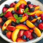 Peach Berry Fruit Salad (Paleo or Vegan!)