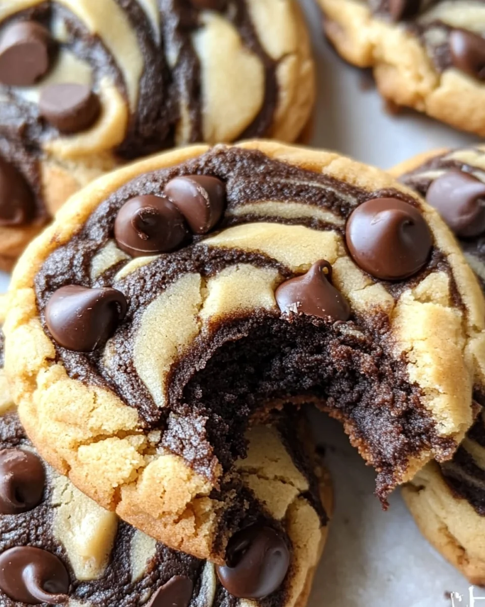 Peanut Butter Brownie Swirl Cookies