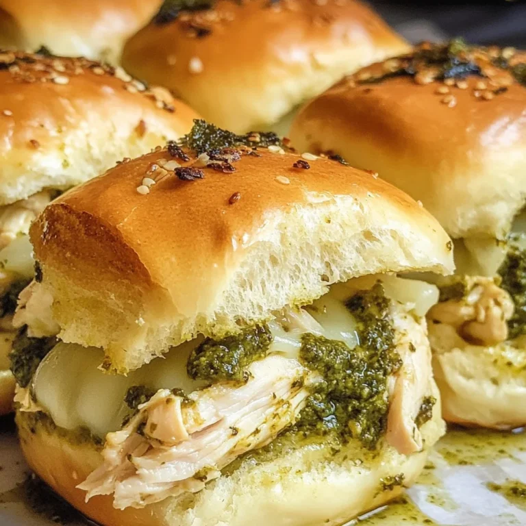 Pesto Chicken Pull Apart Sliders