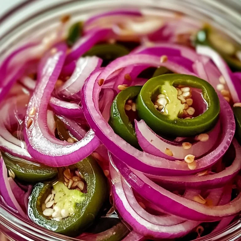 Quick Pickled Red Onions and Jalapenos