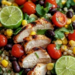 Southwest Quinoa Chicken Salad with Lime Dressing