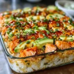 Spicy Salmon Sushi Bake