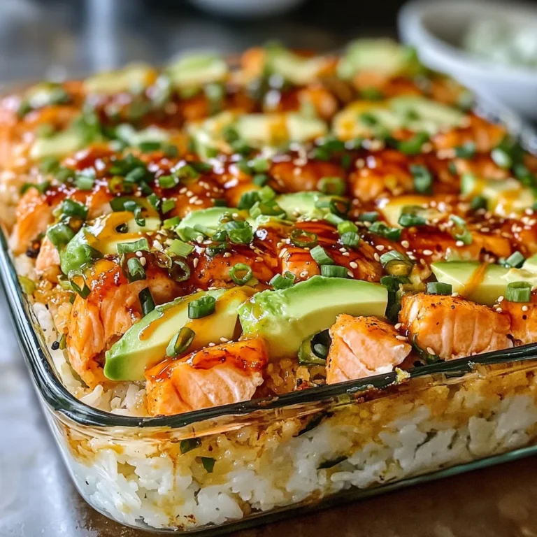 Spicy Salmon Sushi Bake