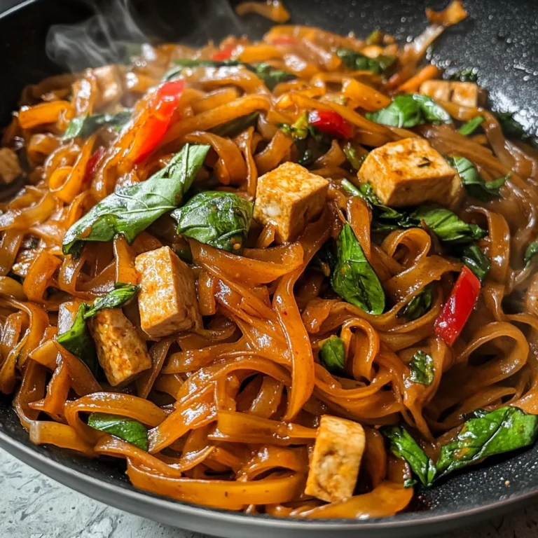 Vegan Thai Drunken Noodles (Pad Kee Mao)