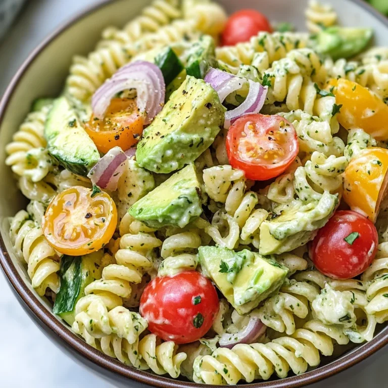 creamy avocado ranch pasta salad