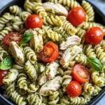 creamy pesto chicken pasta salad