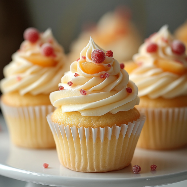 Peach Bellini Cupcakes Recipe