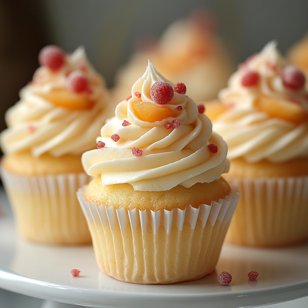 Peach Bellini Cupcakes Recipe