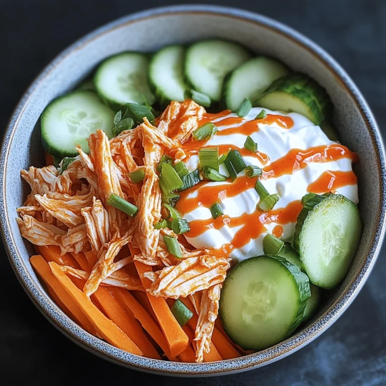 healthy buffalo chicken snack bowl (high protein)