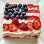 American Flag Strawberry Poke Cake