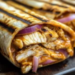 BBQ Grilled Chicken & Cheddar Stuffed Wraps