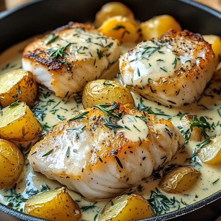 Cod & Potatoes in Rosemary Cream Sauce