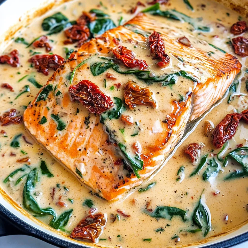 Creamy Garlic Butter Tuscan Salmon