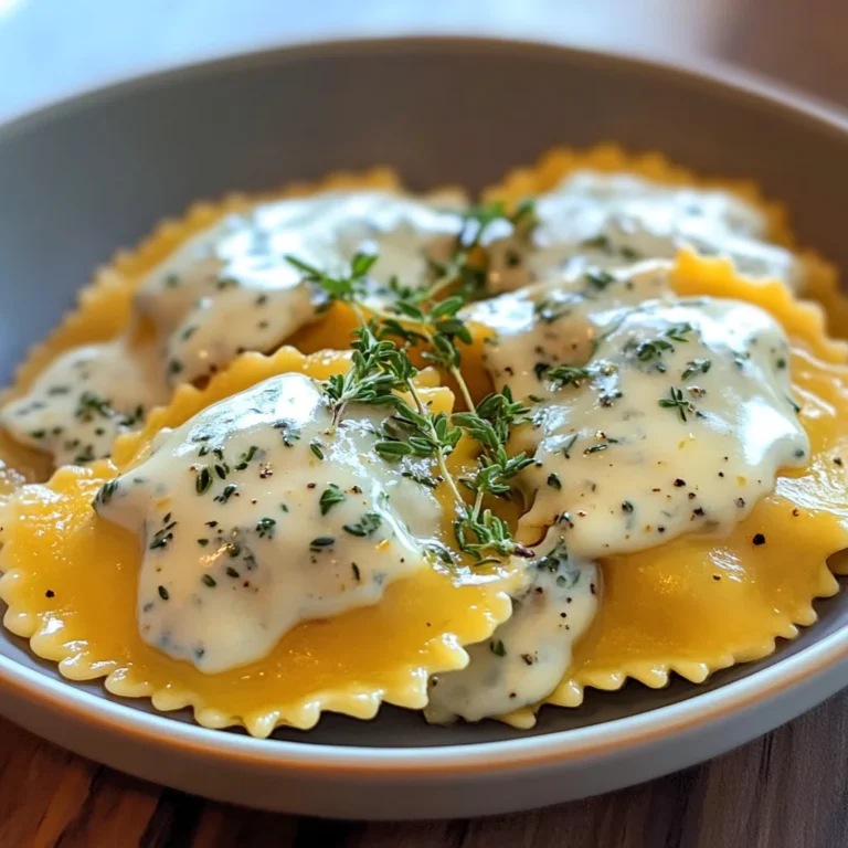 Easy Butternut Squash Ravioli with Maple Cream Sauce