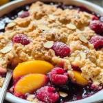 Easy Peach and Raspberry Cobbler