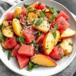 Easy Summer Peach Watermelon Salad