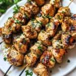 Garlic Parmesan Chicken Skewers