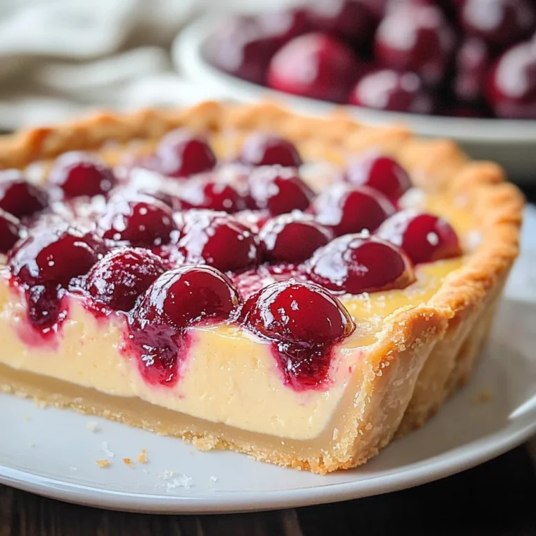 German Cherry Cake - Cherry Custard Pie