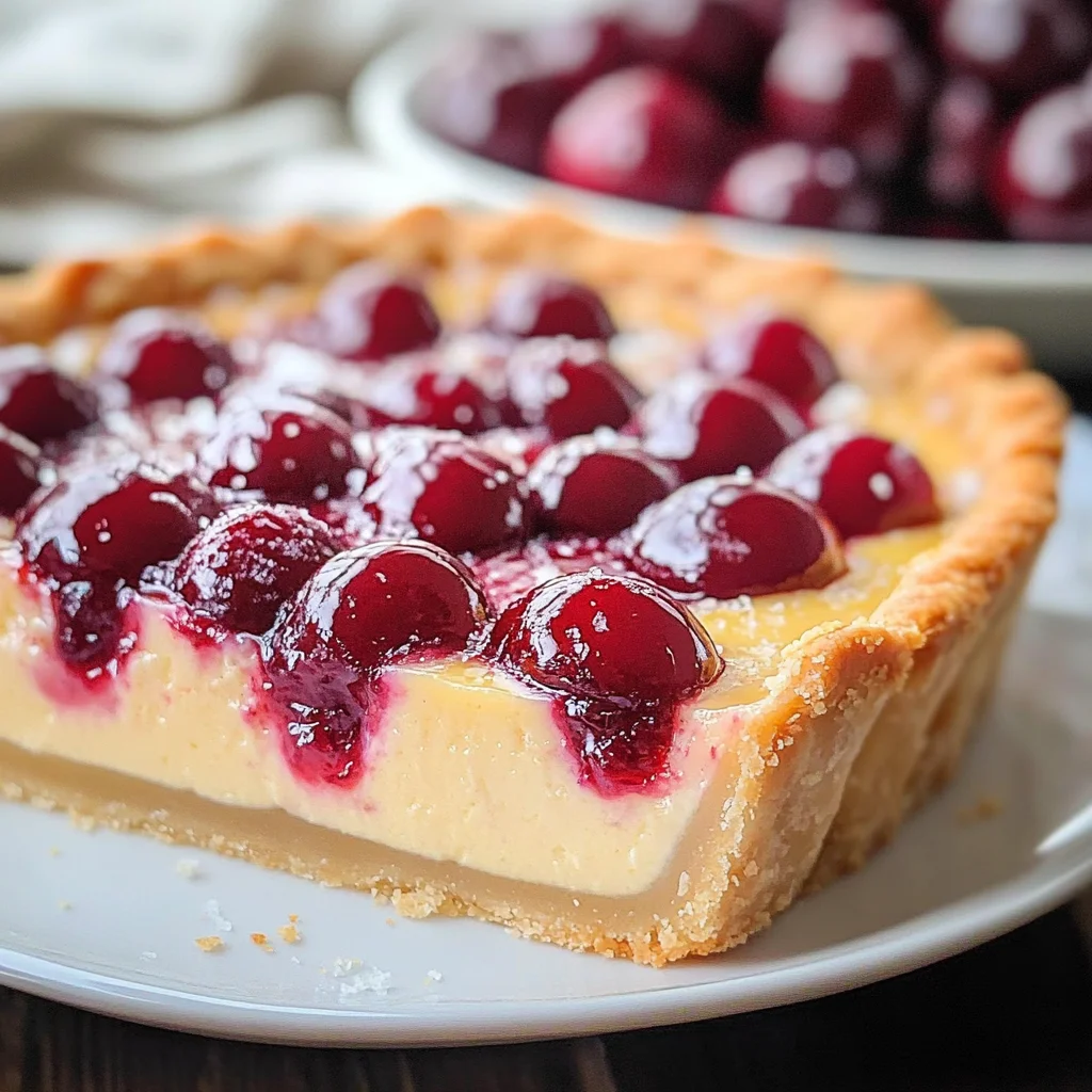 German Cherry Cake - Cherry Custard Pie