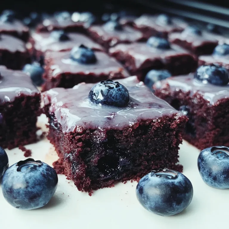 Glazed Blueberry Brownies