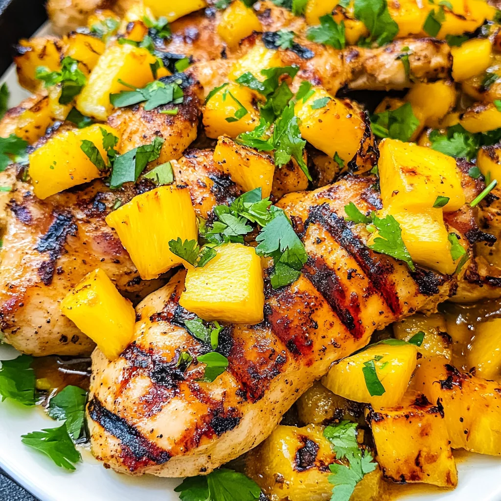 Grilled Mango Pineapple Chicken
