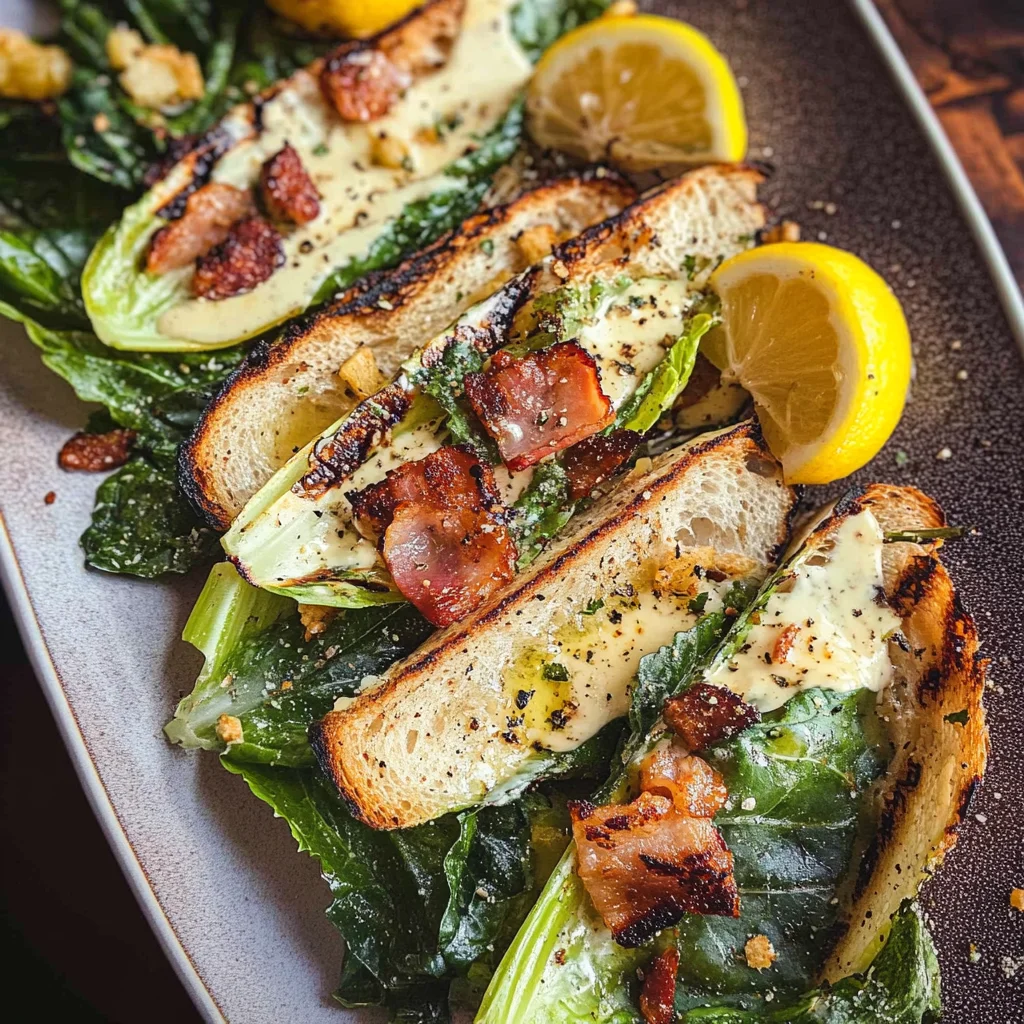 Grilled Romaine Caesar Salad Recipe