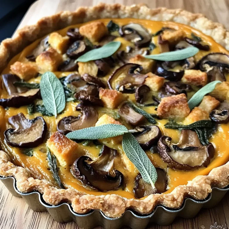 Harvest Delight: Pumpkin Sage & Mushroom Tart