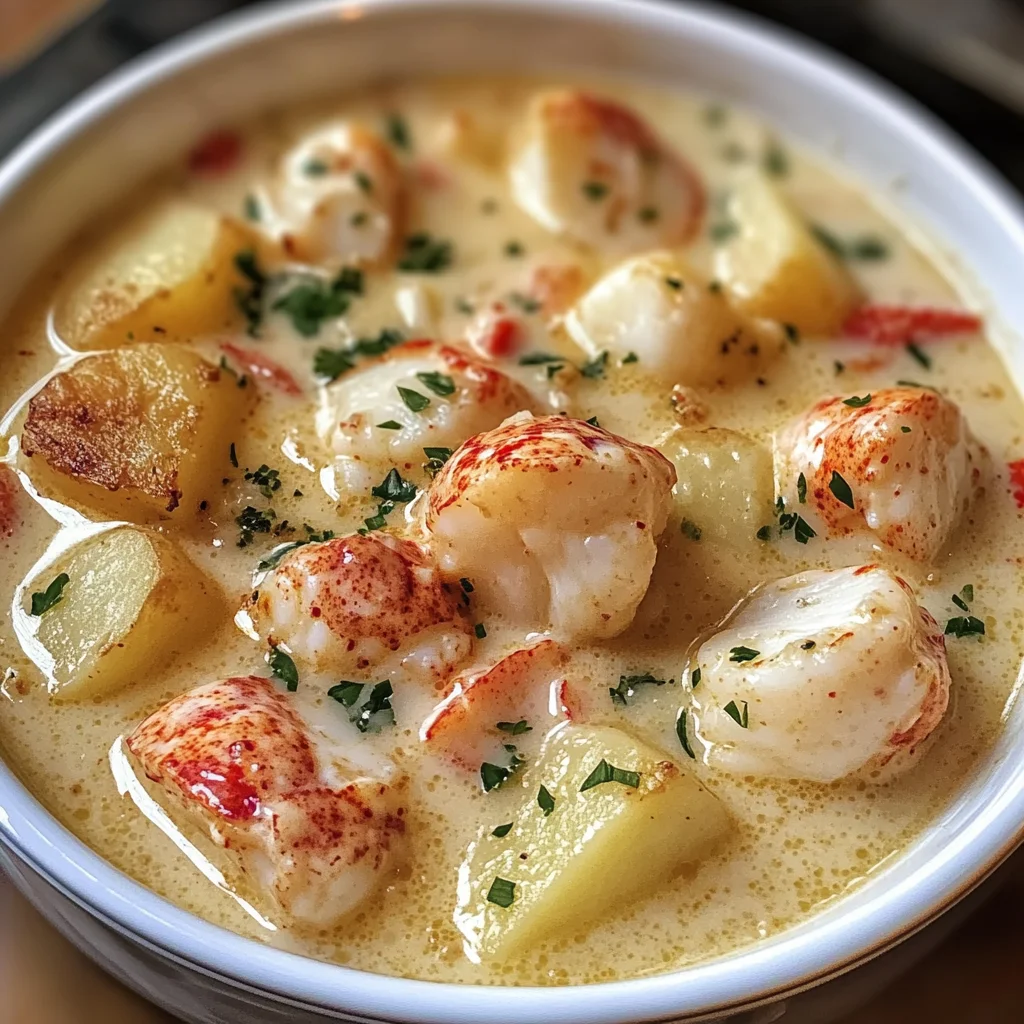 Indulge in Creamy Lobster & Scallop Chowder Delight