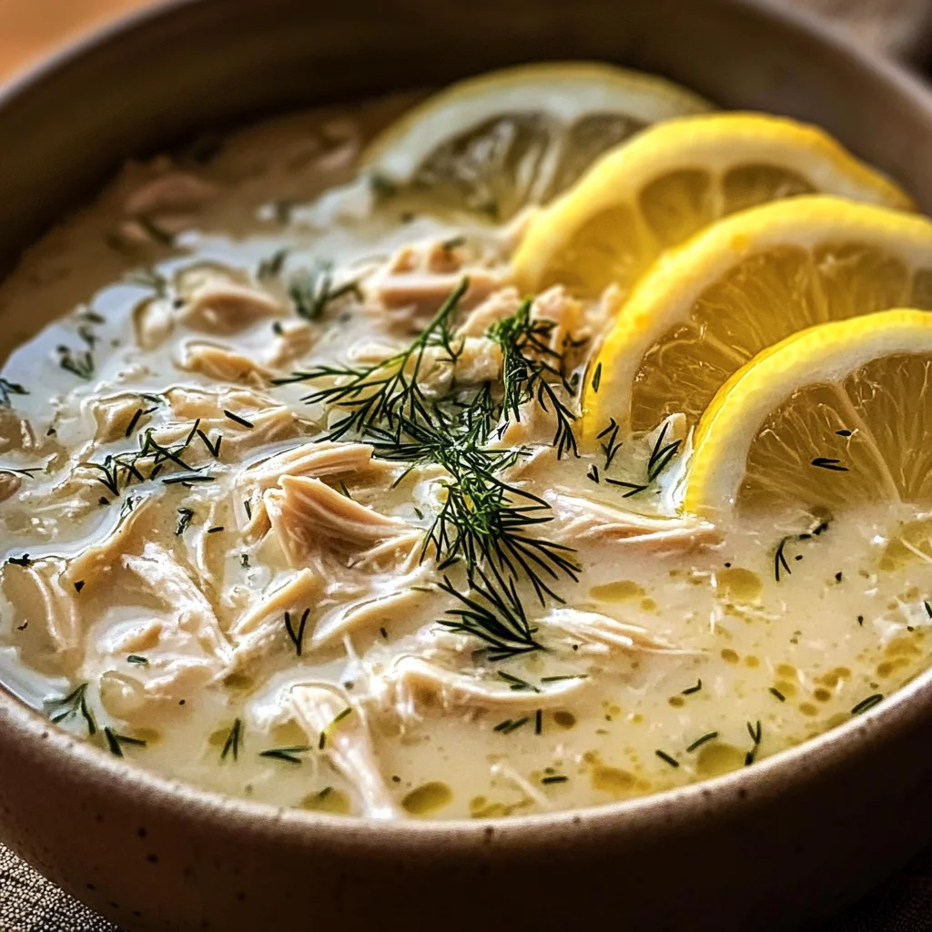 Mediterranean Lemon Chicken Soup: A Creamy, Comforting Bowl of Sunshine
