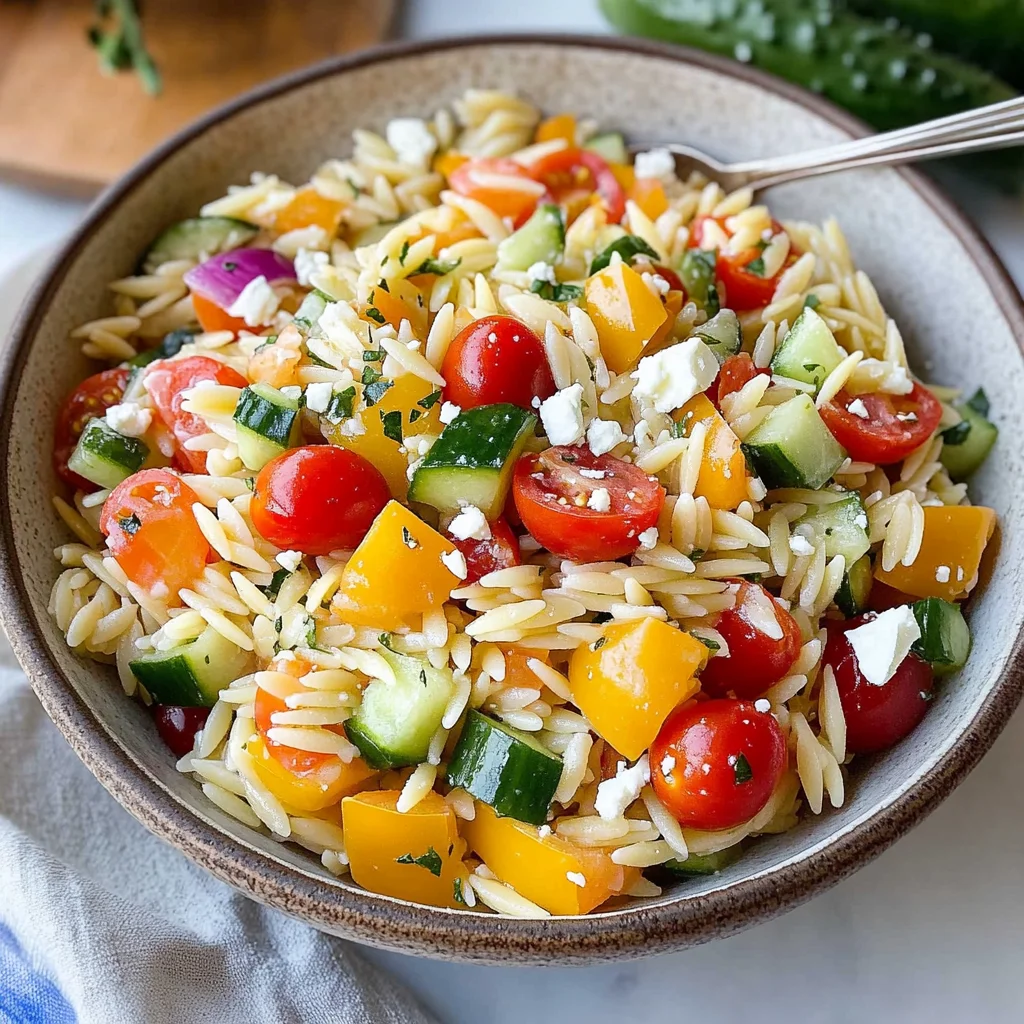 Rainbow Orzo Salad