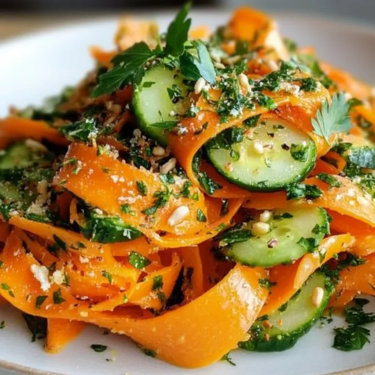 Raw Carrot Ribbon Salad