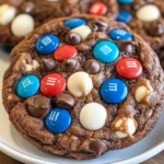 Red, White & Blue Brownie Cookies