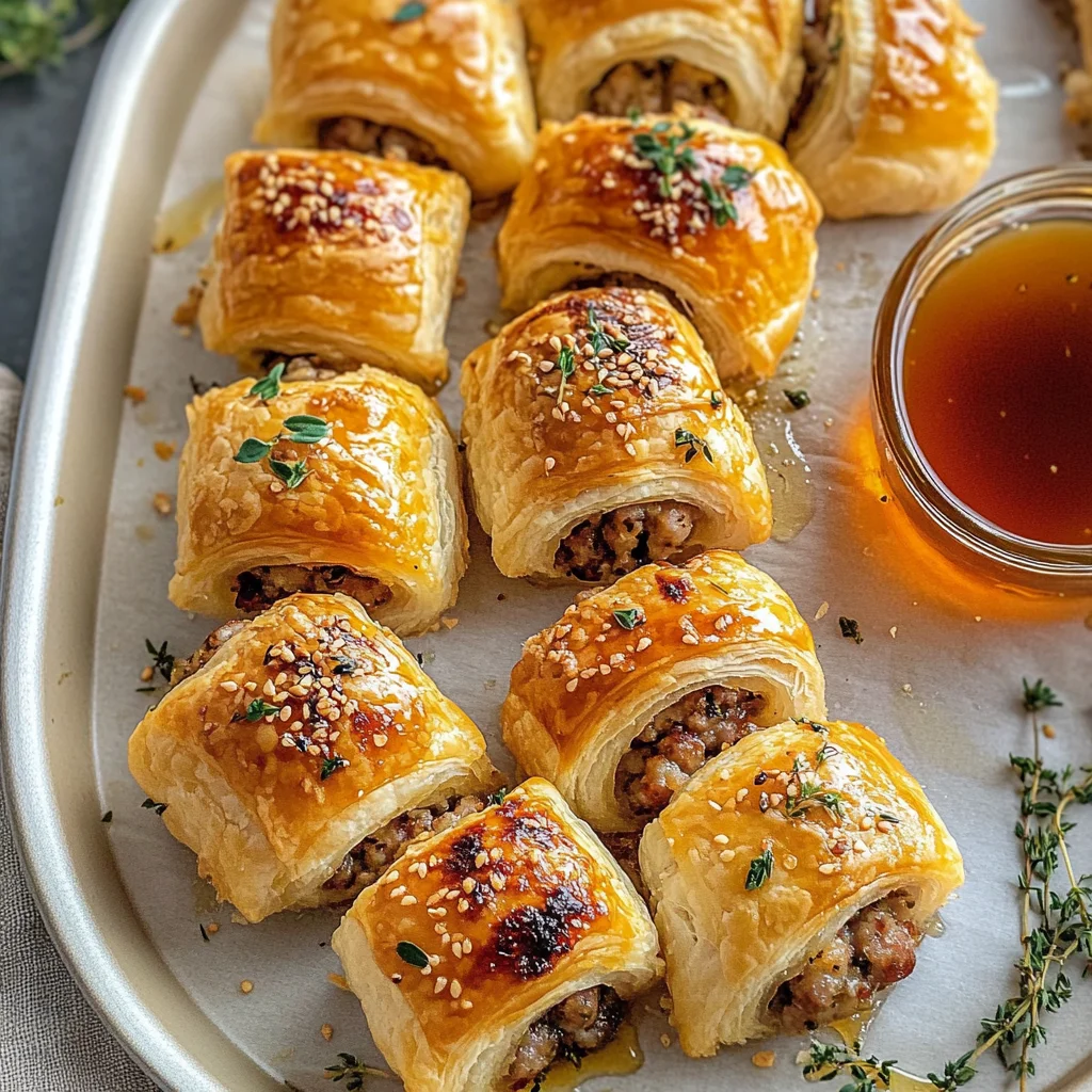Sausage Rolls with Hot Honey and Thyme