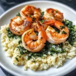 Spicy Shrimp Over Creamy Spinach Cauliflower Rice