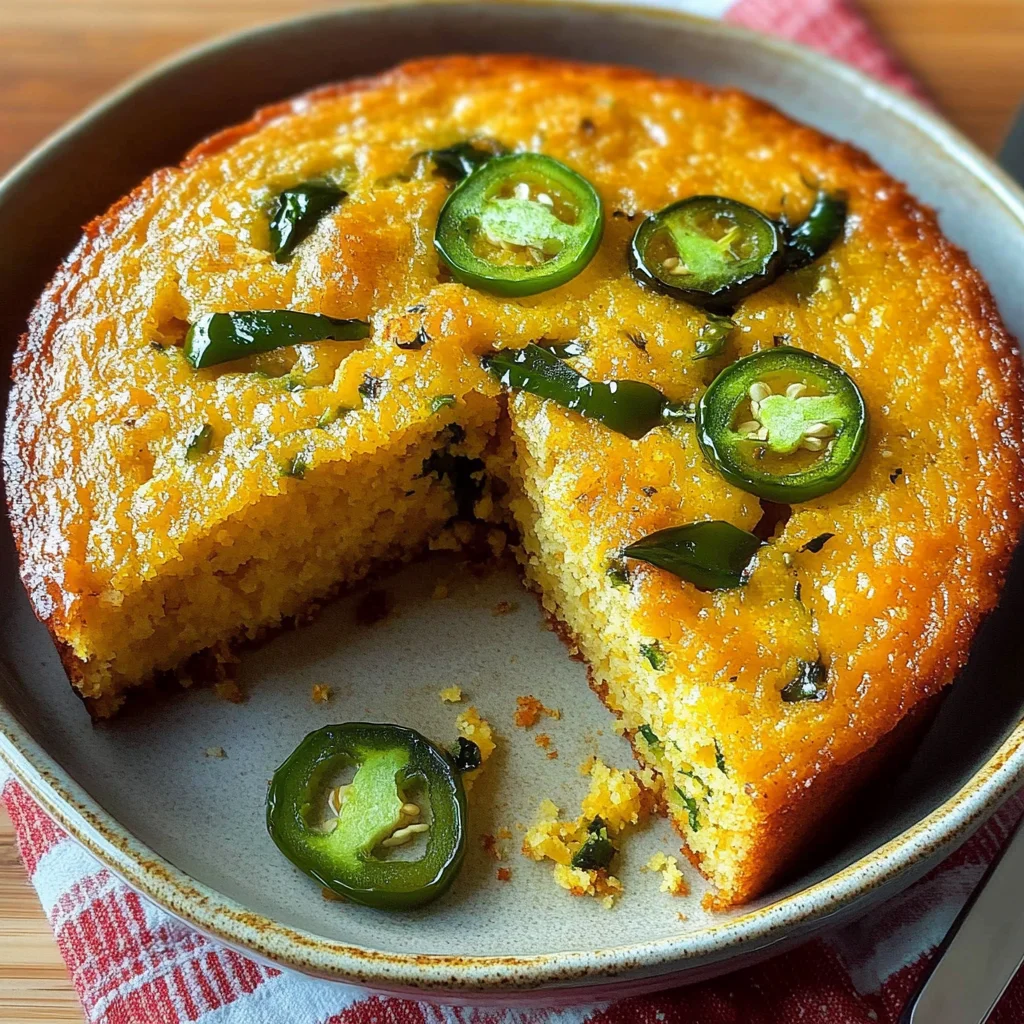 Spicy Sweet Jalapeño Cornbread with Zesty Lime Drizzle