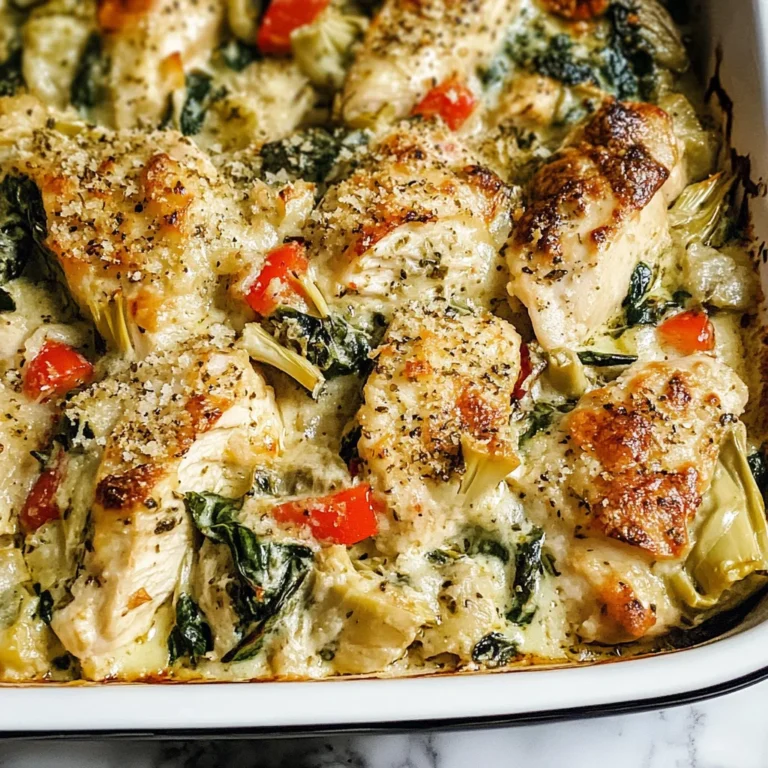Spinach Artichoke Chicken Bake