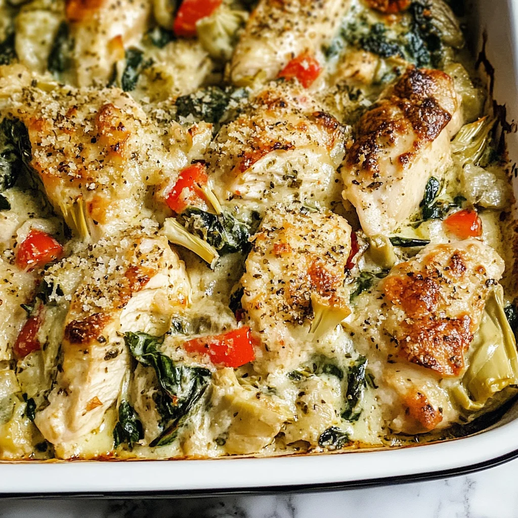 Spinach Artichoke Chicken Bake
